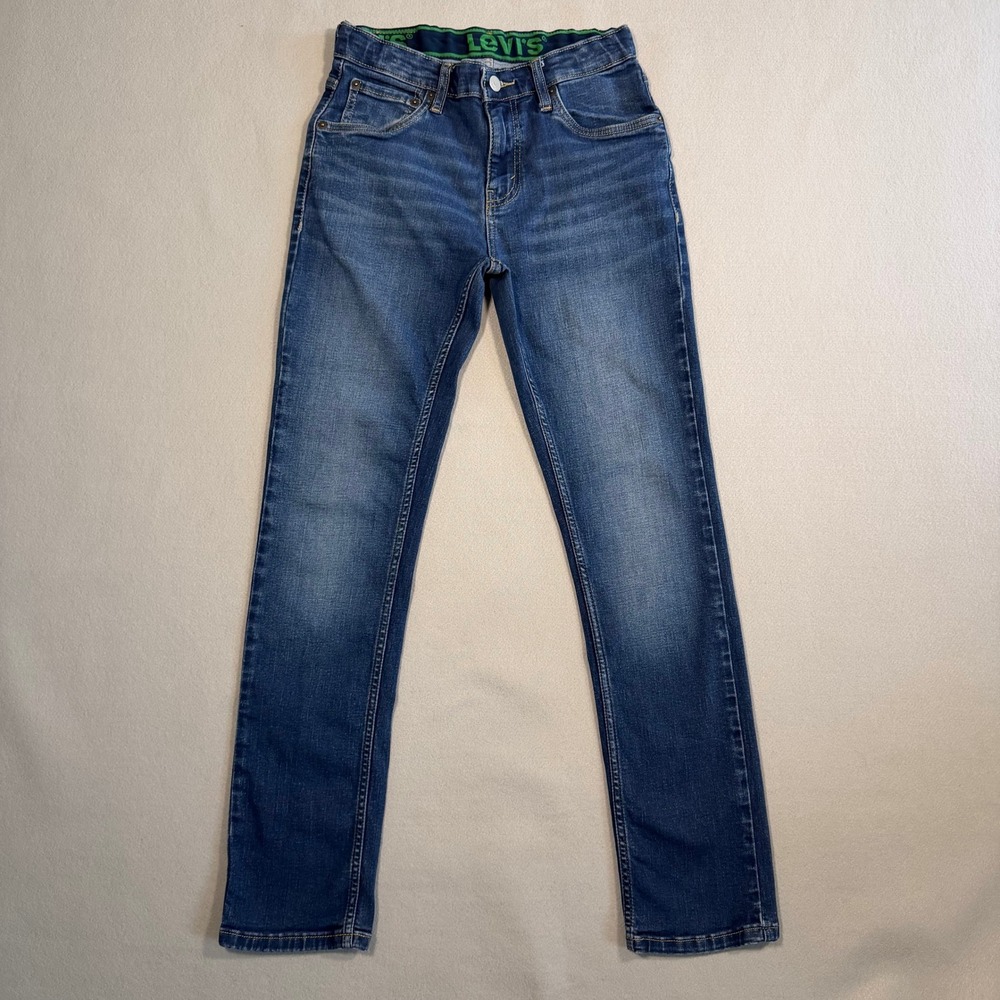 Levis 511 Slim Fit Boys Jeans Size 16 Reg 28x30 Blue Denim Stretch 742728171739